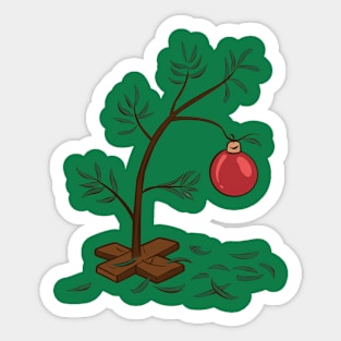 Vintage Charlie Brown Christmas Tree Sticker